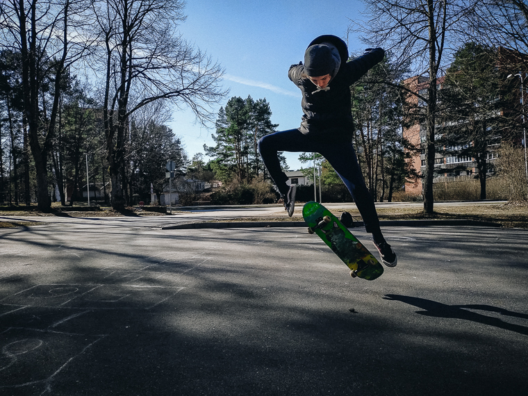 boy skateboard jump